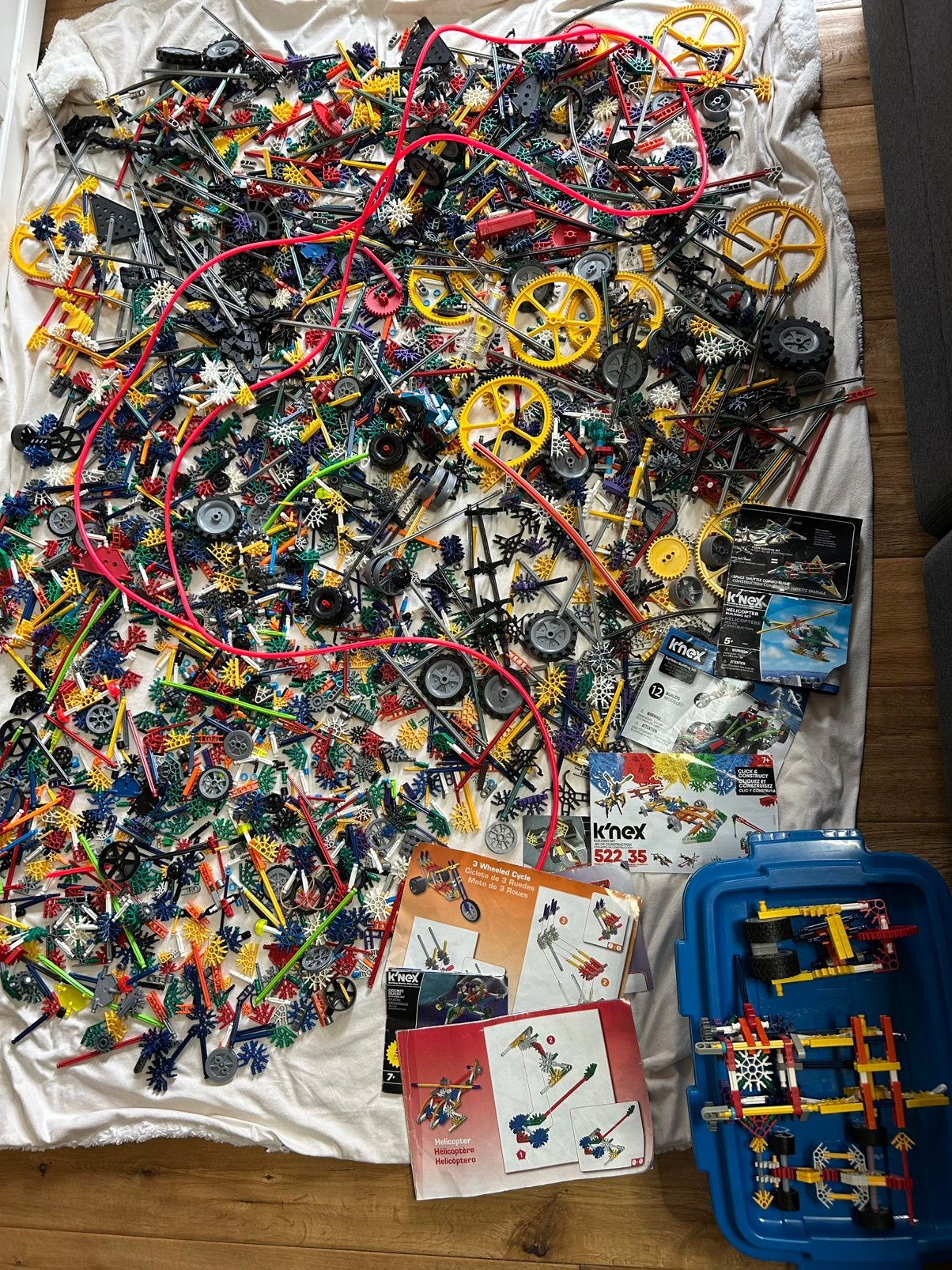 K’nex knex onderdelen achtbaan rollecoaster voorbeelden doos, Ophalen of Verzenden, Zo goed als nieuw, K'nex