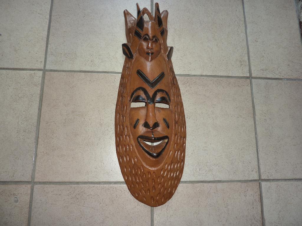 groot afrikaans wand masker, Antiek en Kunst, Kunst | Beelden en Houtsnijwerken, Houtsnijwerk, Hout, Afrika, 50 - 100 cm