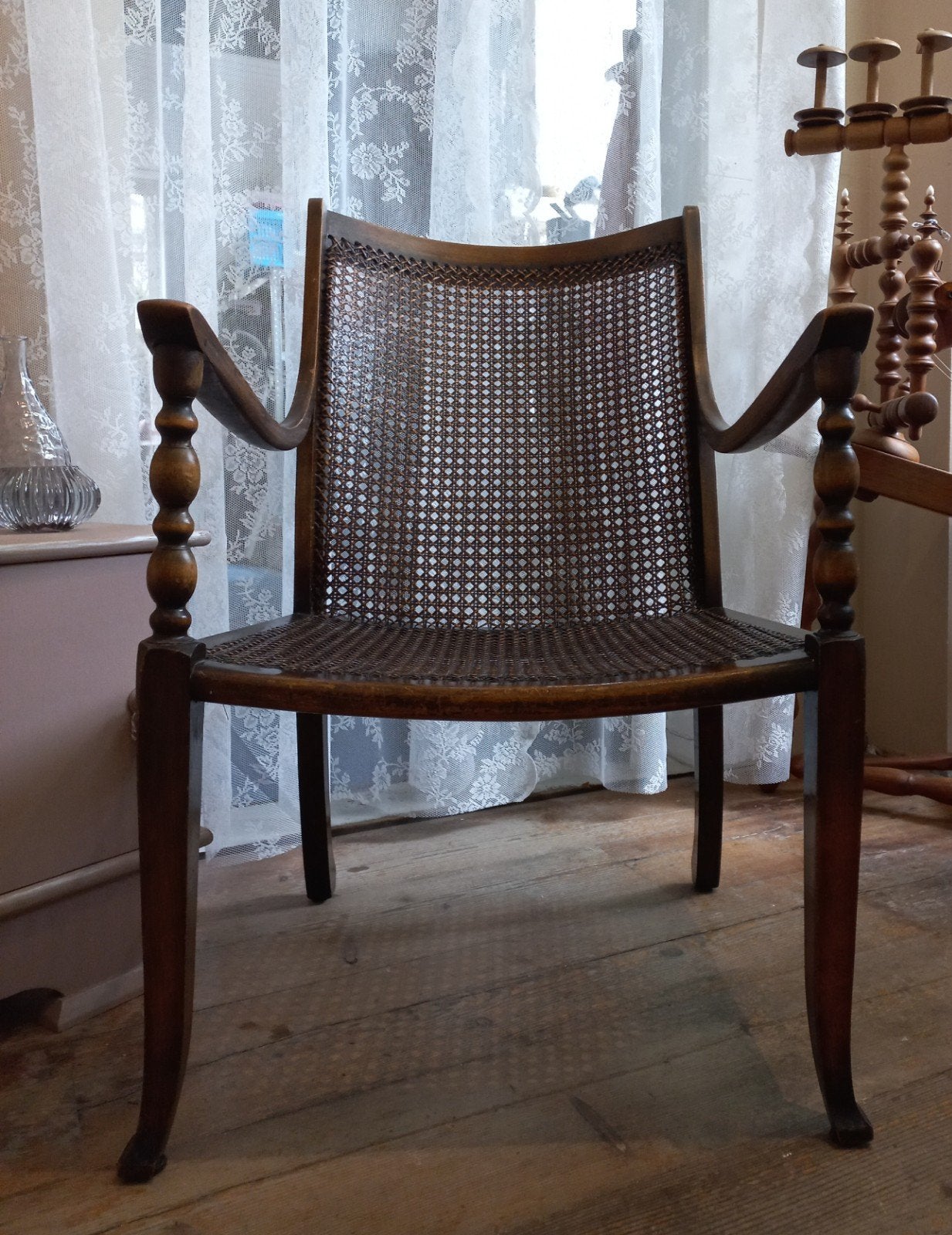Antieke Bergère bibliotheek stoel, Ophalen of Verzenden
