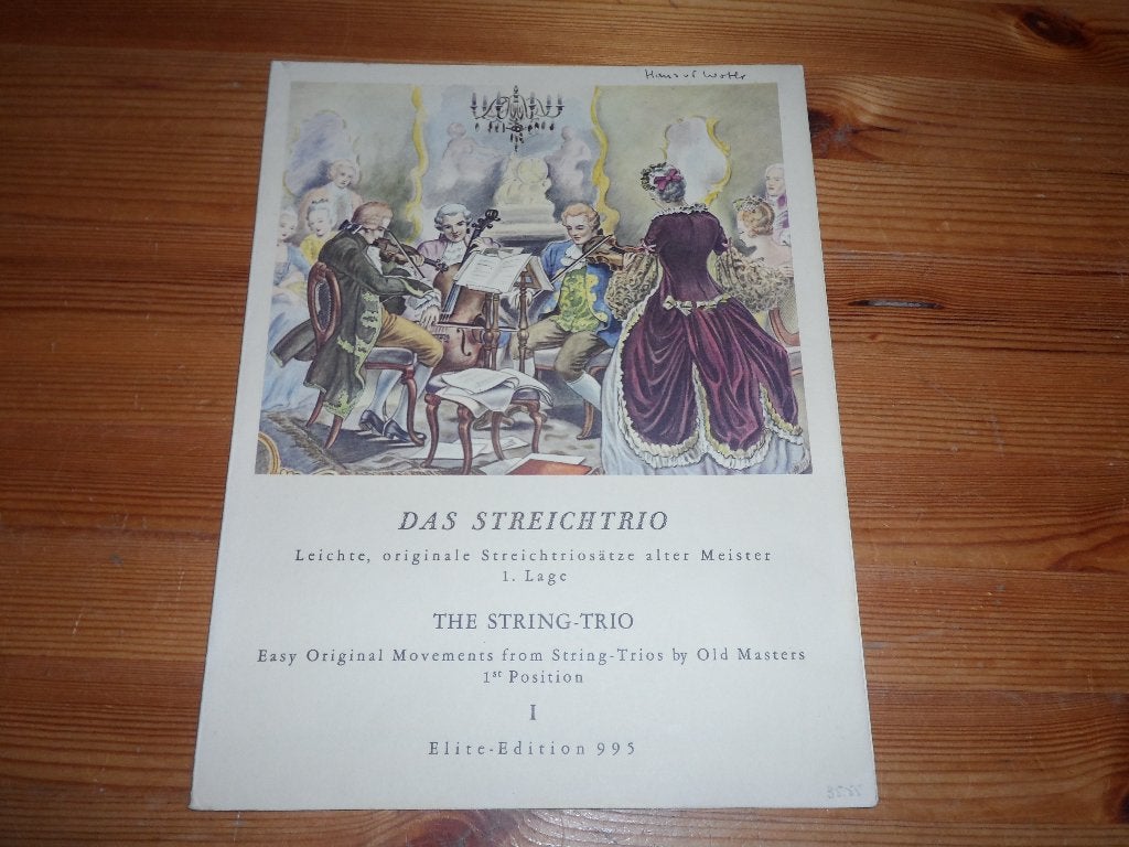 Das streichtrio - walter hockner, Muziek en Instrumenten, Gebruikt, Klassiek, Ophalen of Verzenden, Viool of Altviool