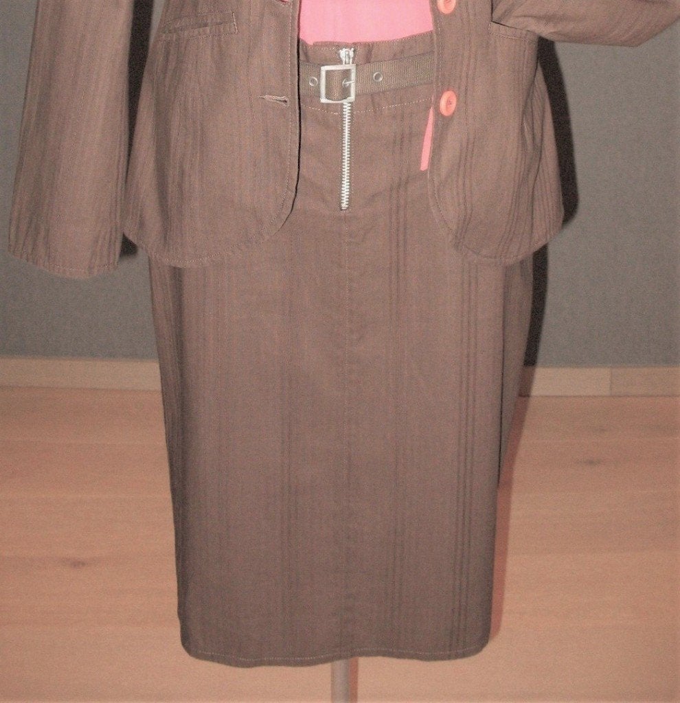 Nieuwe bruine katoenen InWear rok met ceintuur, mt 36/38, Bruin, Verzenden, Nieuw, Maat 36 (S)