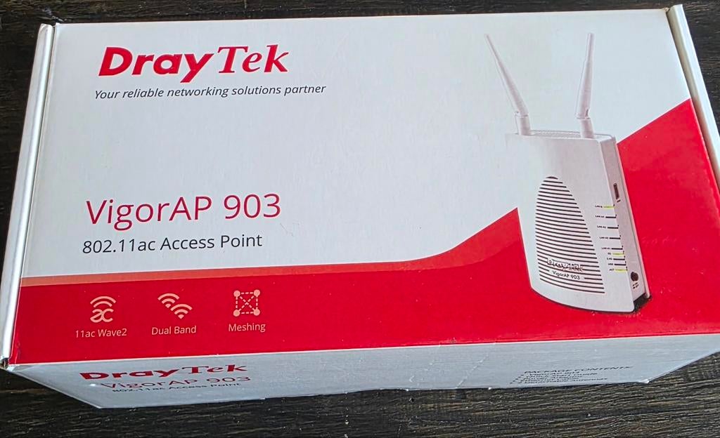 DrayTek VigorAP 903 Dual-Band 802.11ac Access Point, Computers en Software, Accesspoints, Ophalen of Verzenden, Zo goed als nieuw