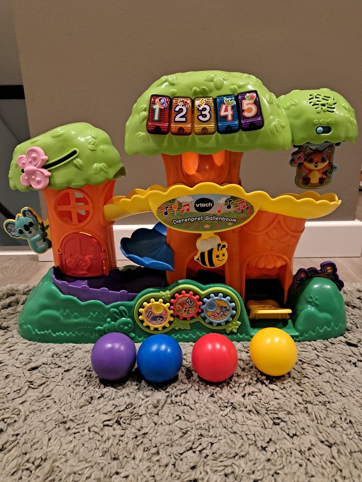 Vtech dierenpret ballenboom incl alle ballen, Ophalen of Verzenden, Zo goed als nieuw, 6 maanden tot 2 jaar
