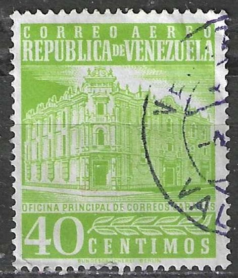 Venezuela 1957/1958 - Yvert 638PA - Postkantoor Caracas (ST), Verzenden, Gestempeld, Zuid-Amerika