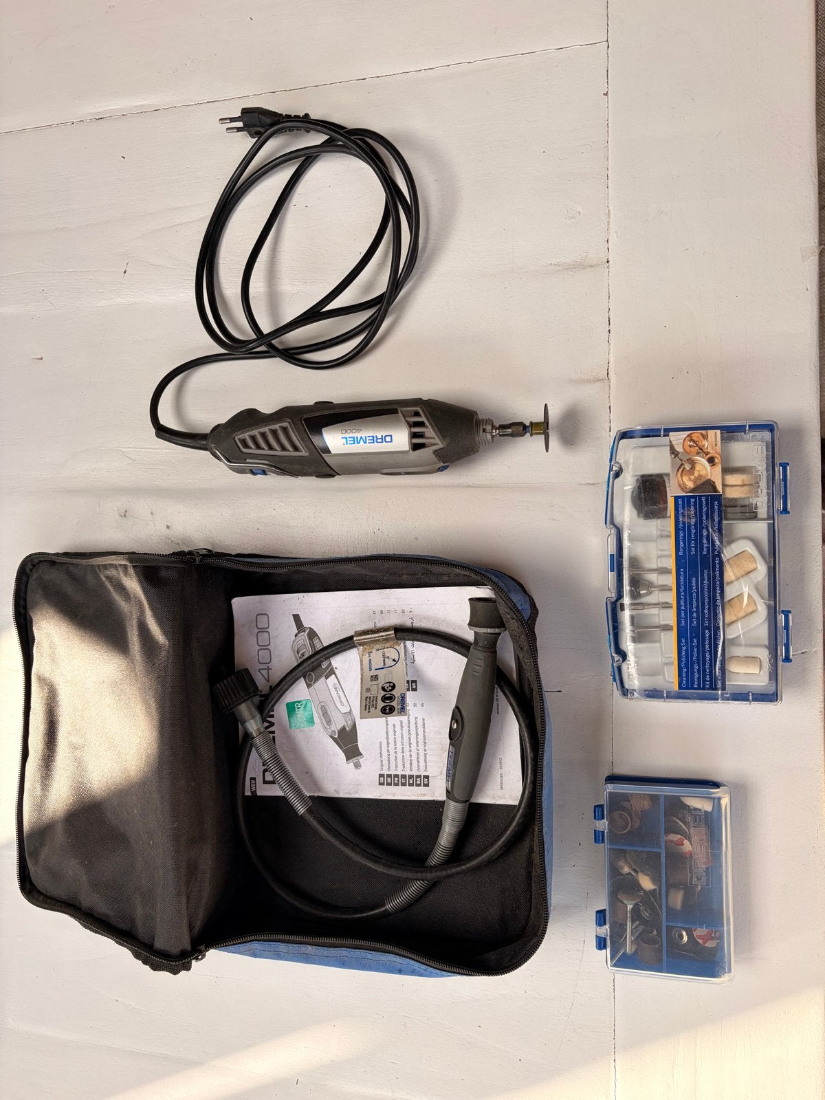 Dremel 4000 set met accessoires en flexibele as, Ophalen of Verzenden, Zo goed als nieuw