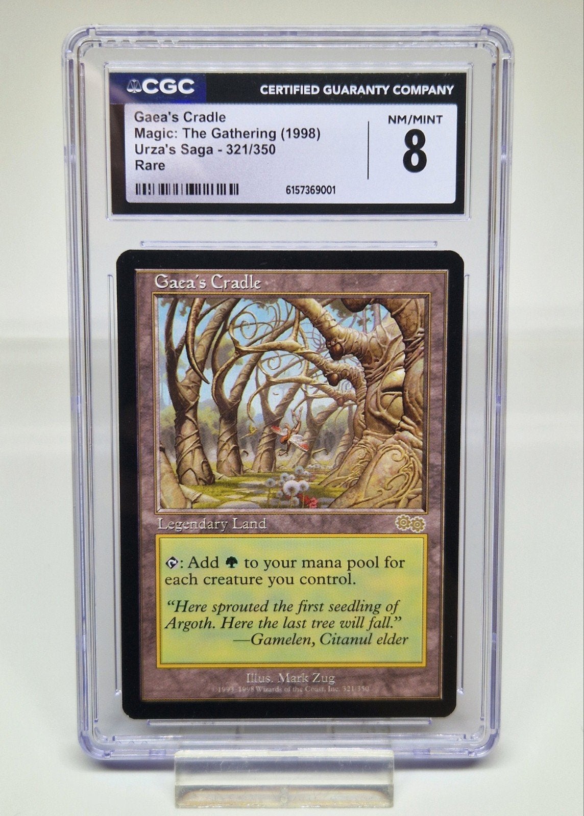 Magic The Gathering Gaea's Cradle Urza's Saga 321/350 CGC 8., Ophalen of Verzenden, Zo goed als nieuw