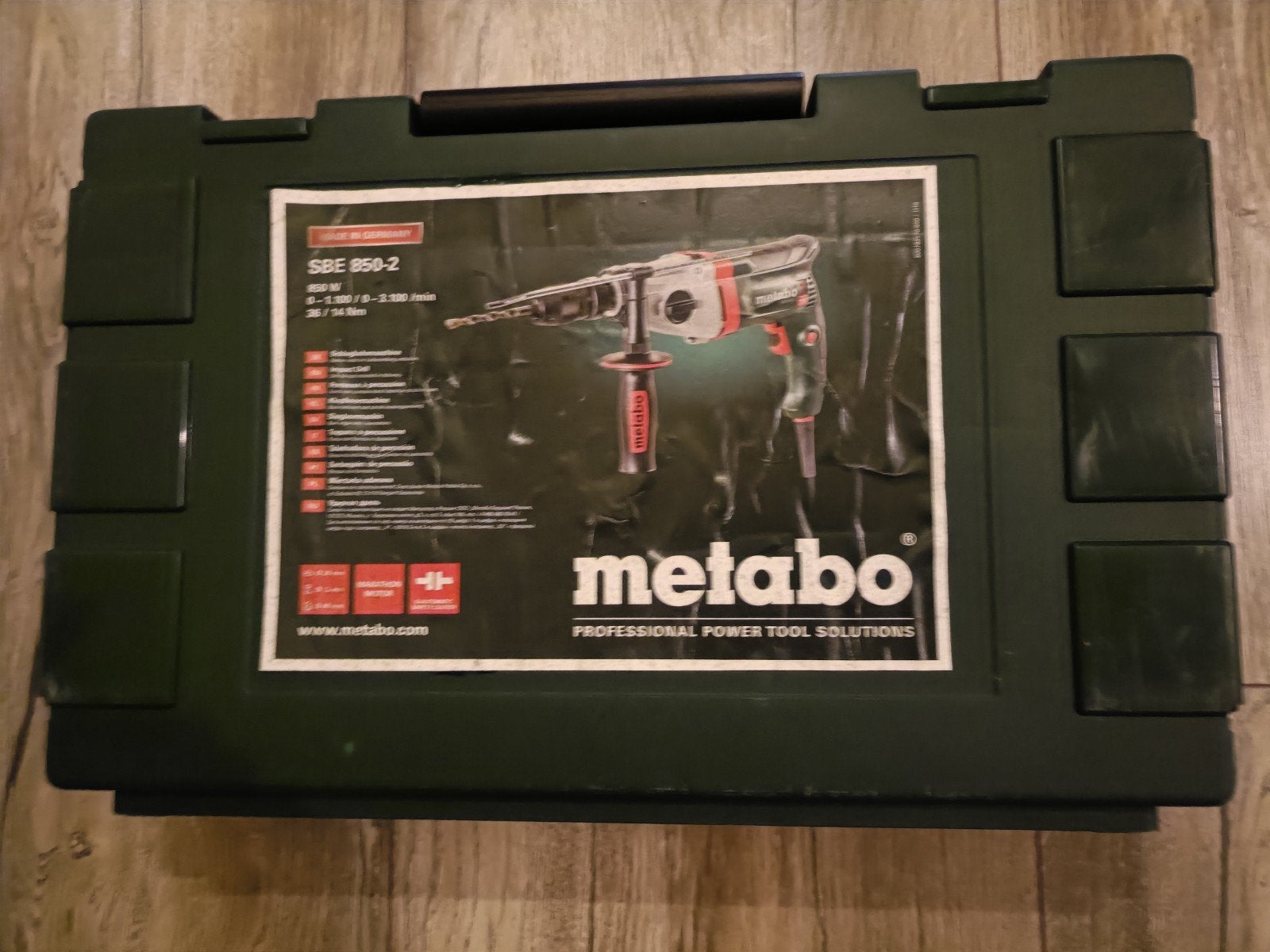 Metabo SBE 850-2 Klopboormachine in koffer. Nieuw, Variabele snelheid, Ophalen, Boormachine, Gebruikt
