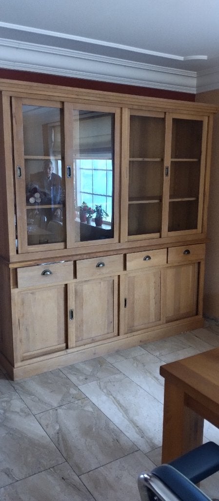 Buffetkast of keukenkast, Ophalen, Glas, Met deur(en), 200 cm of meer