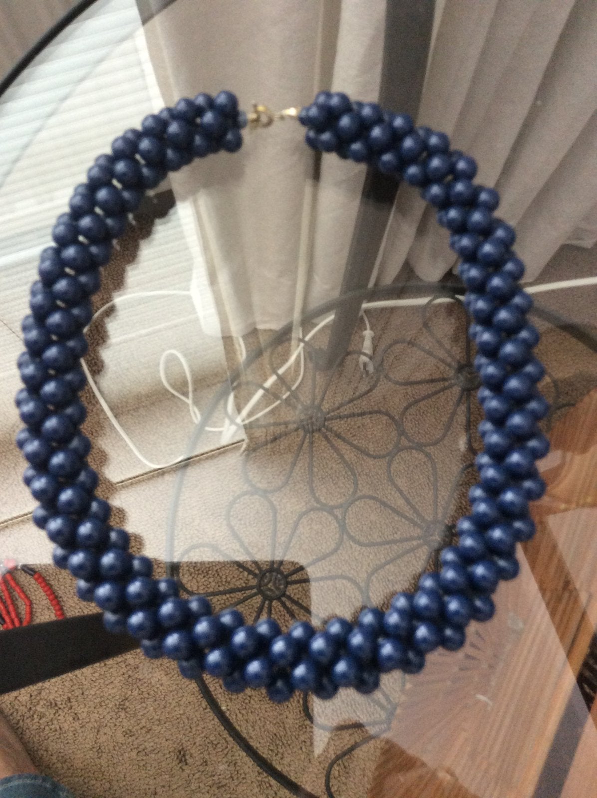 Ketting uit de wereldwinkel, Ophalen of Verzenden, Nieuw, Blauw, Overige materialen