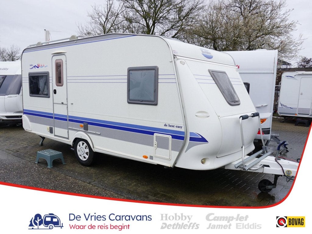 Hobby De Luxe 460 UFE Mover,Voortent, Caravans en Kamperen, Caravans, Rondzit, Hobby, Bedrijf, Schokbreker