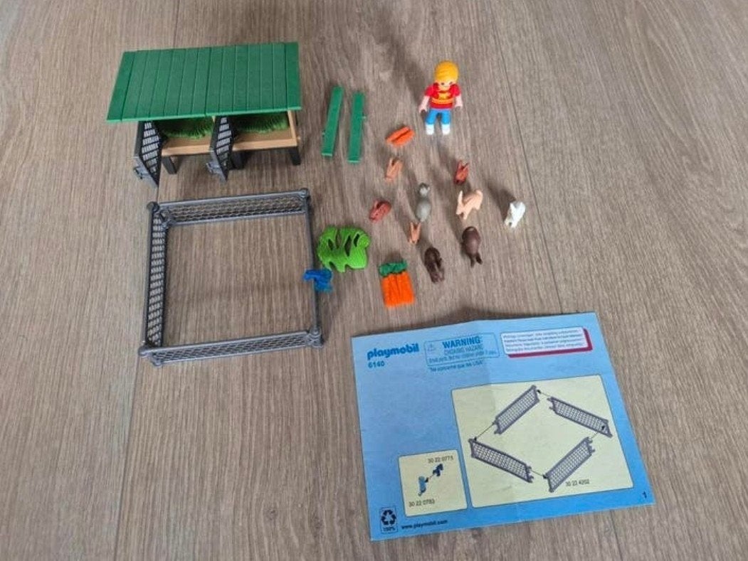 Playmobil Konijnenhok met Konijnen en Boer nr 6140, Ophalen of Verzenden, Zo goed als nieuw, Jongen of Meisje