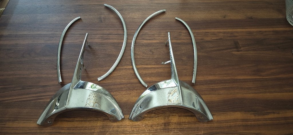 Jaguar E-type S2/S3  chroomdelen koplamp omlijsting, Ophalen of Verzenden, Gebruikt, Jaguar