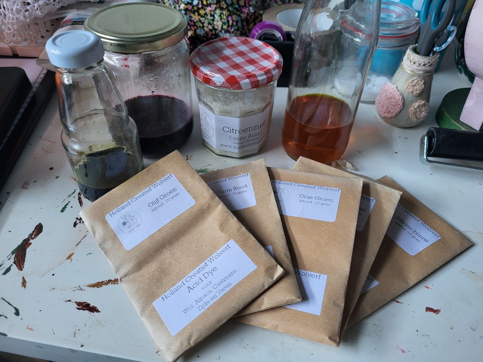 GRATIS!!!! Acid Dye wolverf, Verzenden, Breien of Haken, Wol of Garen