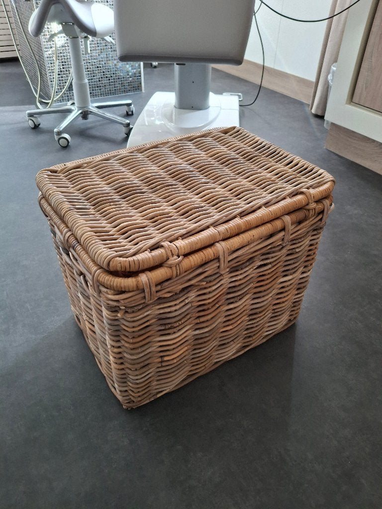 Rieten mand, Huis en Inrichting, Woonaccessoires | Schalen en Manden, Ophalen, Mand, Zo goed als nieuw, Riet
