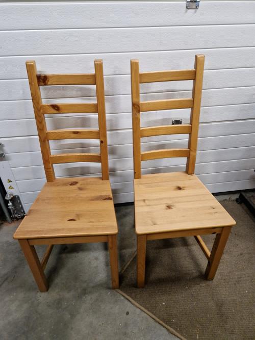 stoelen  grenenhout 2 stuks, Ophalen of Verzenden