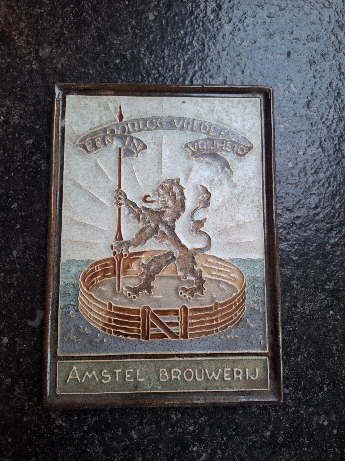 amstel brouwerij plaqette, Ophalen of Verzenden