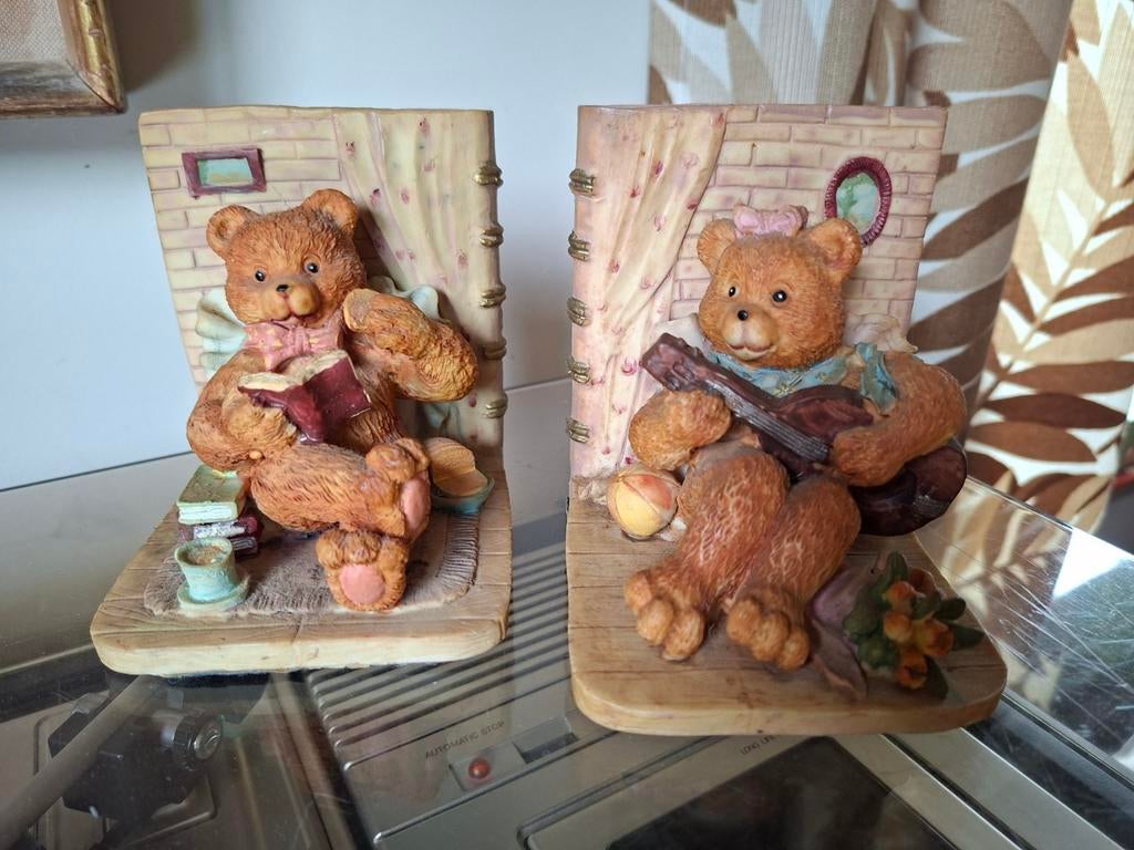 2 beren boekensteunen, Verzamelen, Beren en Cherished Teddies, Overige merken, Ophalen of Verzenden, Nvt, Nvt