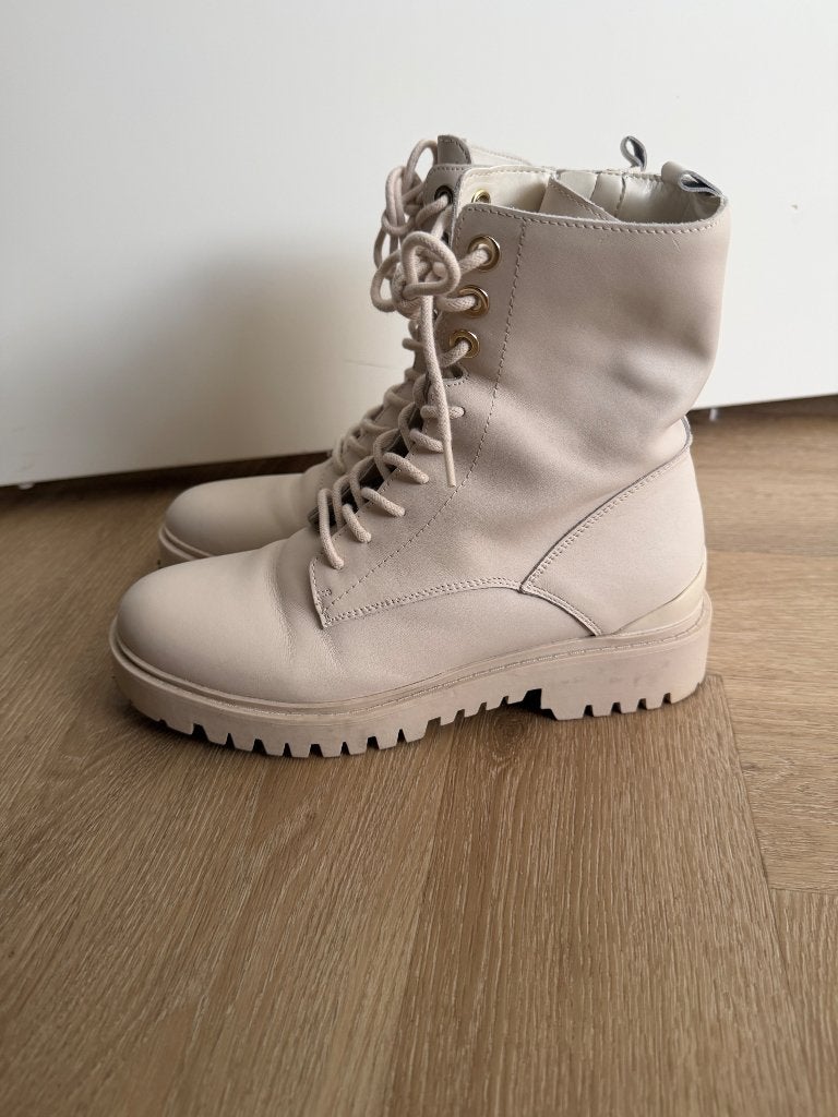 Guess Leather Boots, Kleding | Dames, Schoenen, Hoge laarzen, Guess, Beige, Ophalen of Verzenden