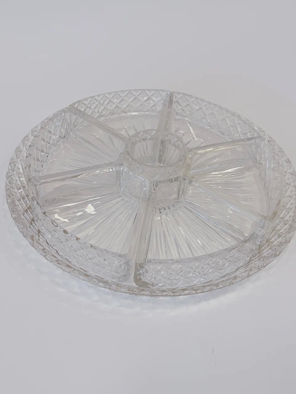 VINTAGE GLAZEN HAPJESSCHAAL | BOHEEMS KRISTAL, Antiek en Kunst, Ophalen of Verzenden