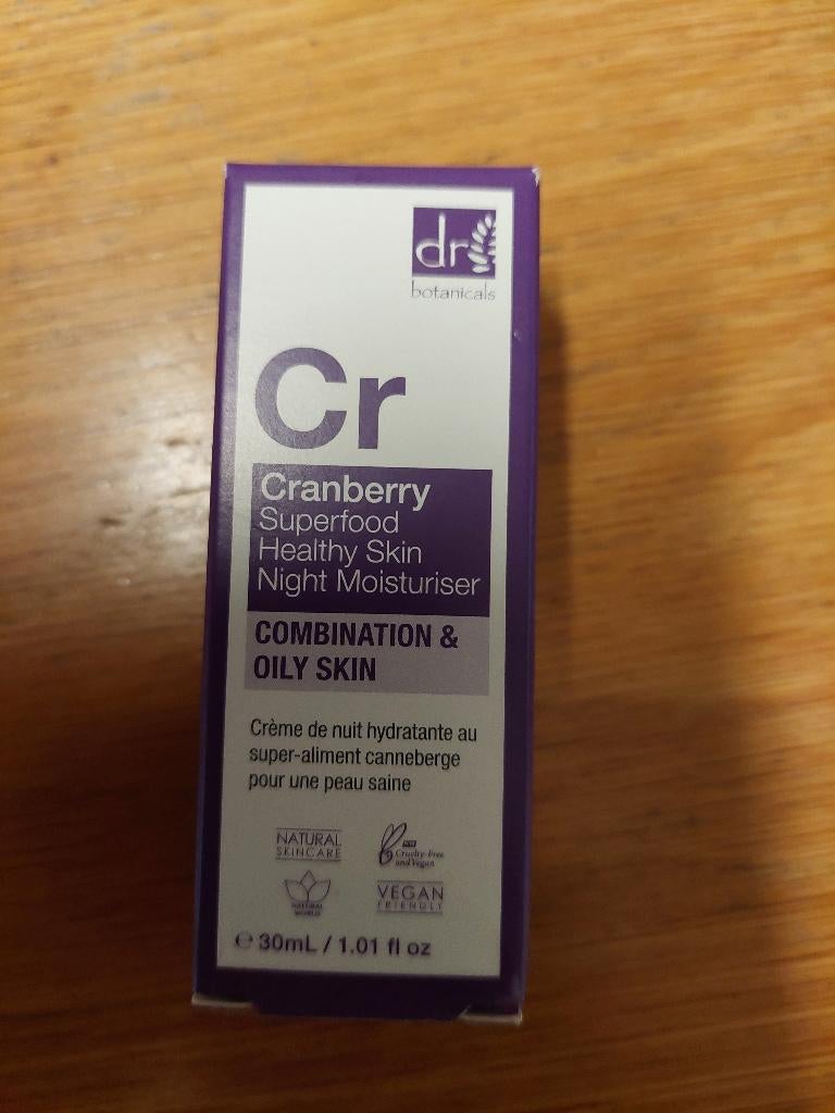 Cranberry nacht crème, dr. Botanicals, Ophalen of Verzenden, Nieuw, Gehele gezicht, Verzorging