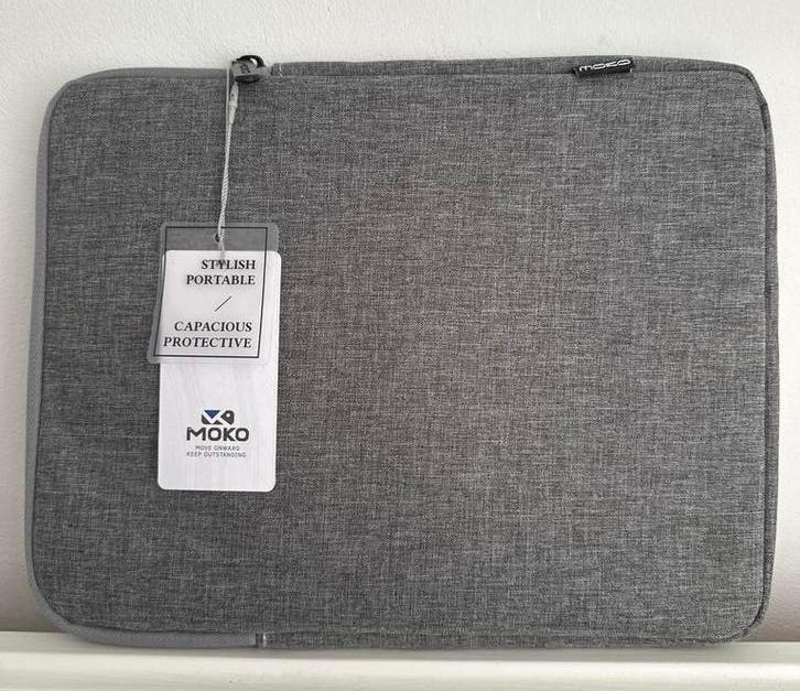 Moko Laptophoes Grijs - Stijlvol en Beschermend, Computers en Software, Laptoptassen, Gevoerd laptopvak, Grijs, Ophalen of Verzenden