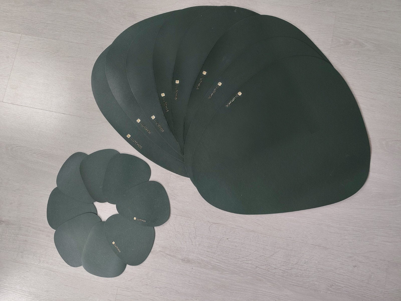 Vrolijke set Placemats + onderzetters in mooie groene kleur, Placemat, Groen, Ophalen of Verzenden, Zo goed als nieuw