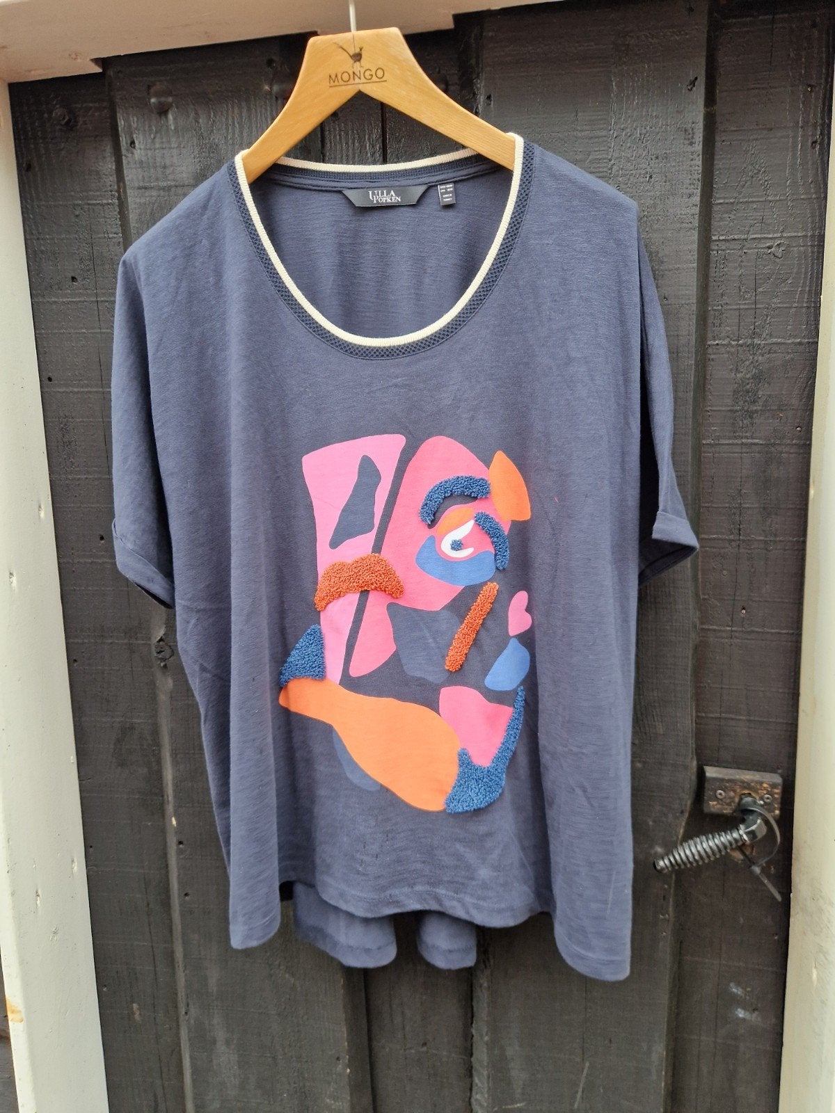 Donkerblauw T-shirt Ulla Popken Maat 46-48, Kleding | Dames, Ulla Popken, Ophalen of Verzenden, Zo goed als nieuw, Blauw