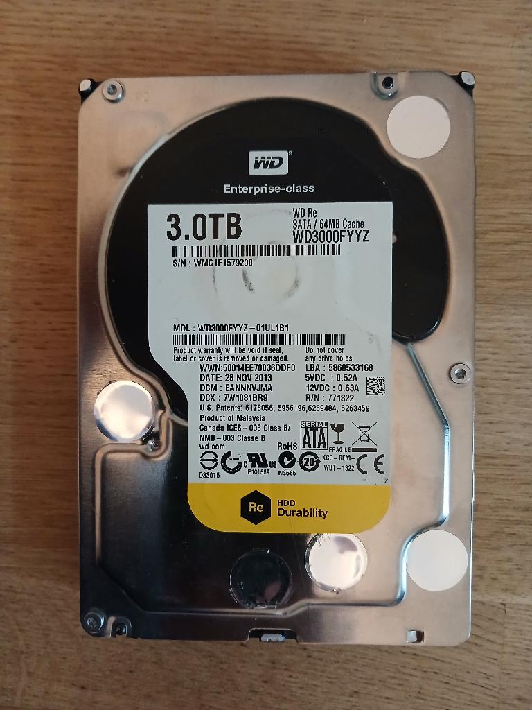 HP Enterprise Class 3TB SATA harde schijf / disk, Computers en Software, Harde schijven, Intern, Ophalen of Verzenden, Zo goed als nieuw