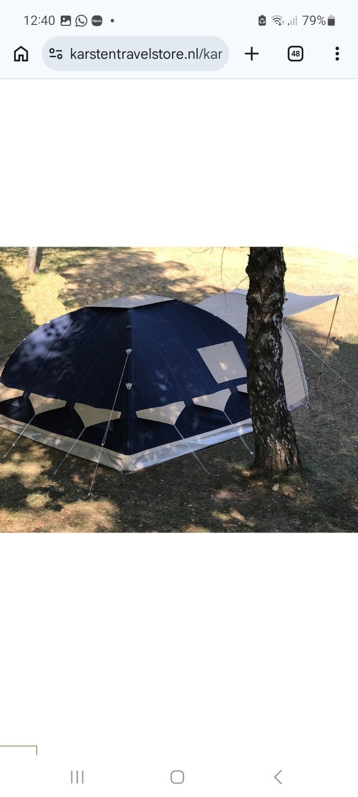 zeer complete Karsten family tent 300, Ophalen, Zo goed als nieuw