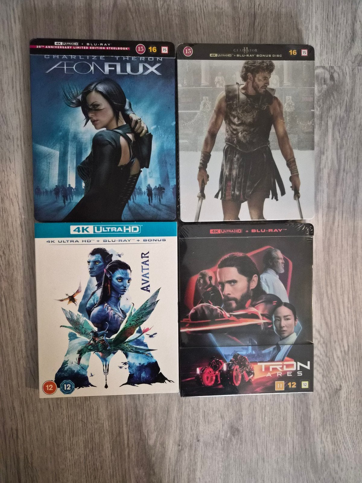 4K Ultra HD steelbook: Aeon Flux, Gladiator, Avatar, Ophalen of Verzenden, Zo goed als nieuw, Actie, Boxset