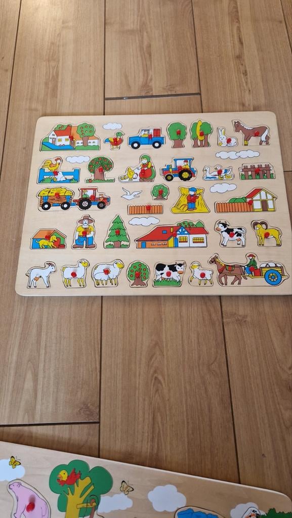 Houten Boerderij Puzzel voor Kinderen, Kinderen en Baby's, Speelgoed | Kinderpuzzels, Gebruikt, 2 tot 4 jaar, Meer dan 50 stukjes