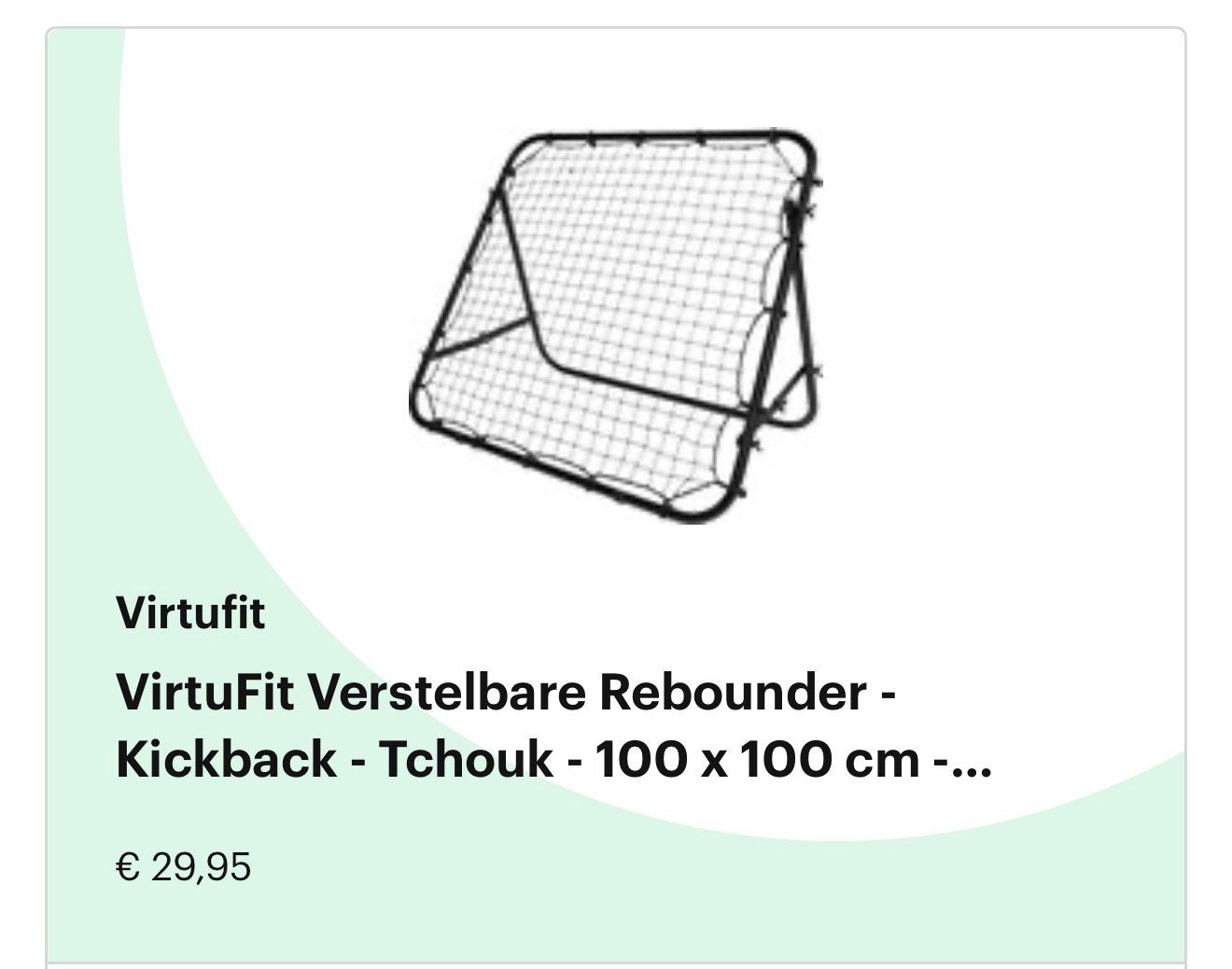 Rebounder 100x100cm NIEUW, Sport en Fitness, Voetbal, Maat XL, Ophalen of Verzenden, Nieuw, Overige typen