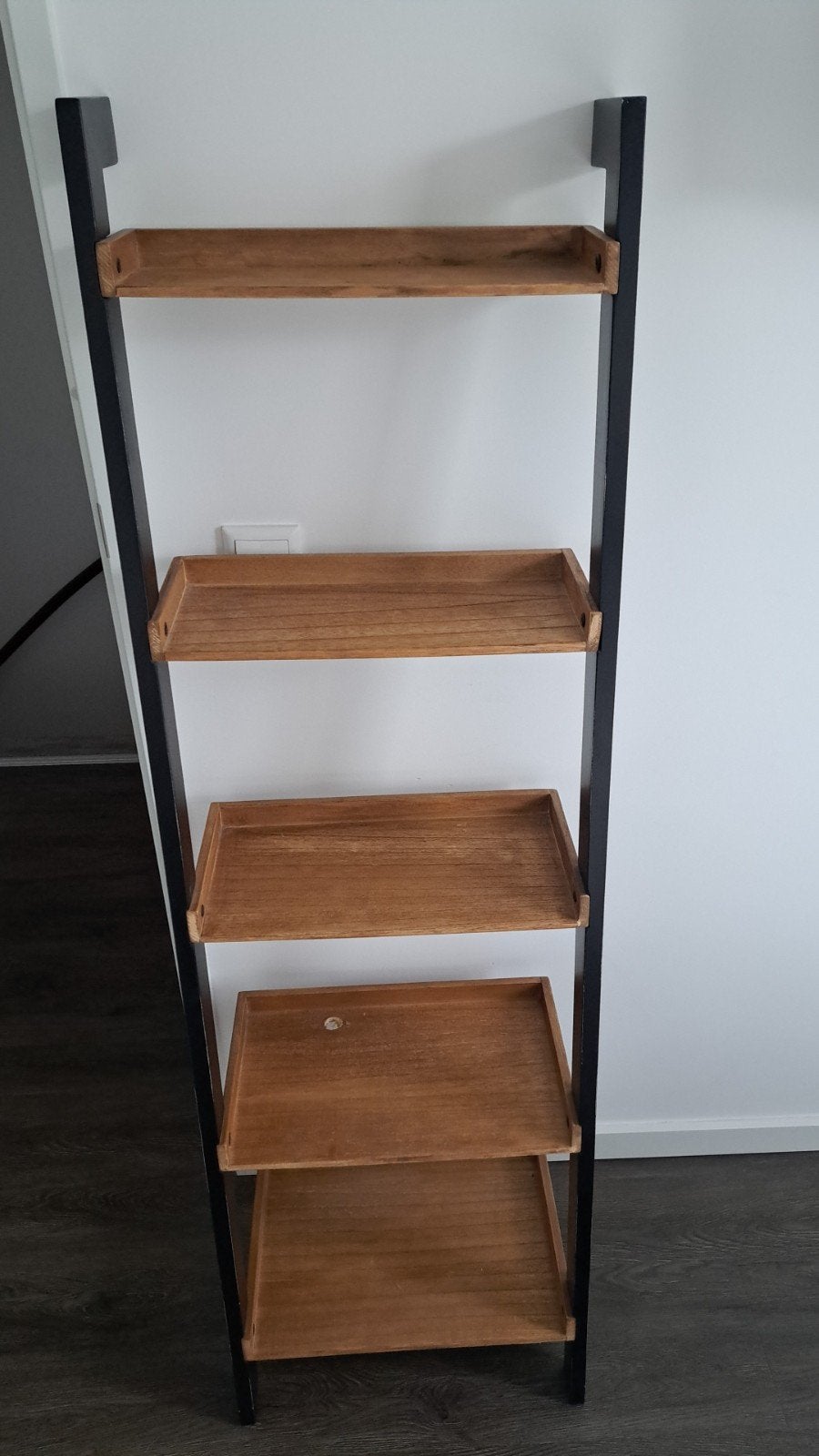 Houten ladderrek met 4 planken, Met plank(en), Minder dan 50 cm, Gebruikt, 150 tot 200 cm