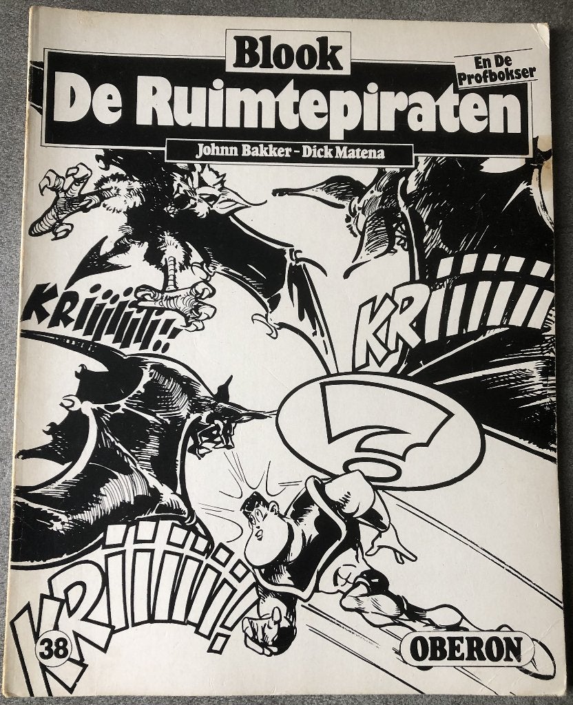 DICK MATENA - BLOOK - DE RUIMTEPIRATEN - 1E DRUK - 1980, Eén stripboek, Ophalen of Verzenden, Zo goed als nieuw, Dick Matena