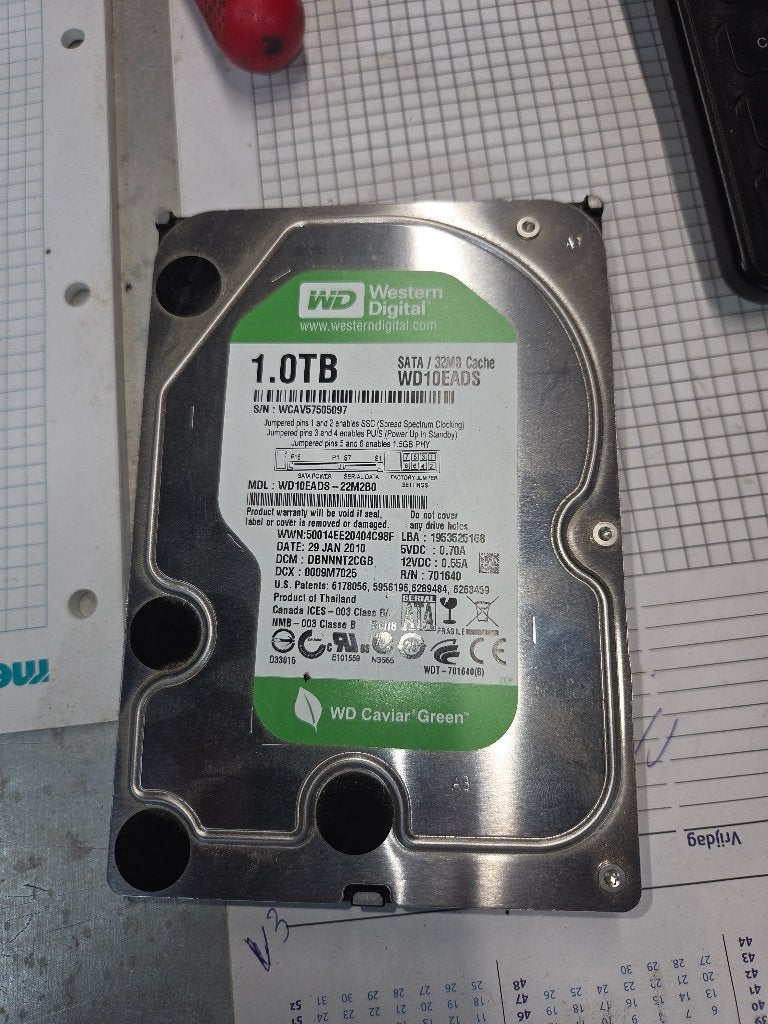 Harde schijf Western Digital WD 10EADS, Computers en Software, Intern, Gebruikt, Ophalen of Verzenden, WD (Western Digital)