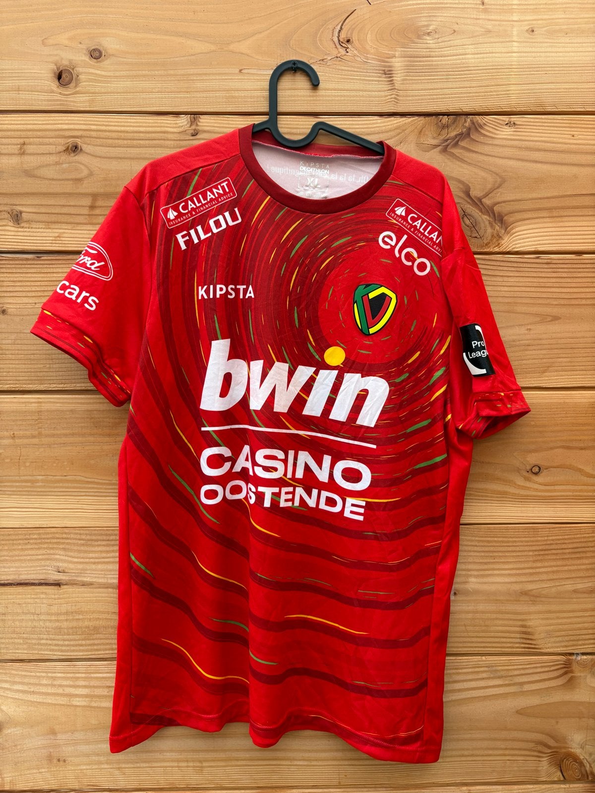 Matchworn KVO Oostende Thuisshirt #9 Hornby XL, Ophalen of Verzenden, Gebruikt, Buitenlandse clubs, Shirt