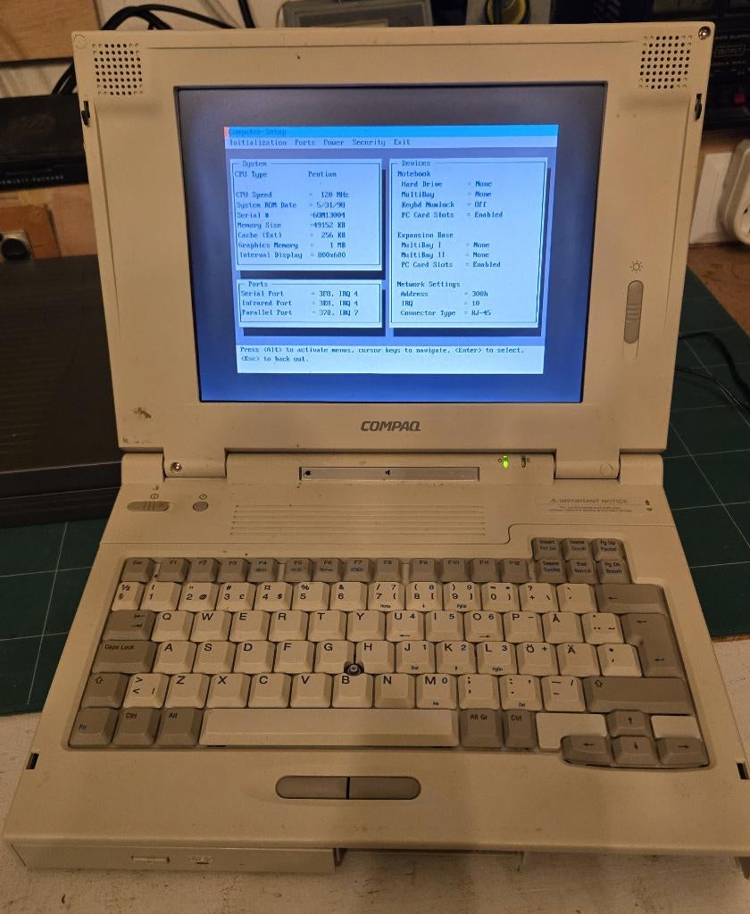 Retro Project - Compaq LTE 5250 Laptop, Computers en Software, Ophalen, Compaq