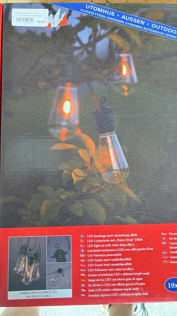 Konst Smide LED lichtsnoer met waterdruppel effect, Kunststof, Minder dan 50 watt, Ophalen of Verzenden, Led-strip