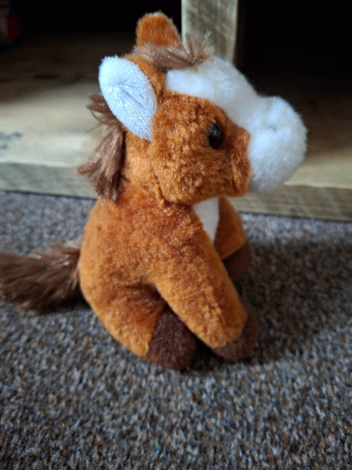 Schattig bruin paard knuffel - nieuw, Paard, Overige merken, Overige karakters, Nieuw