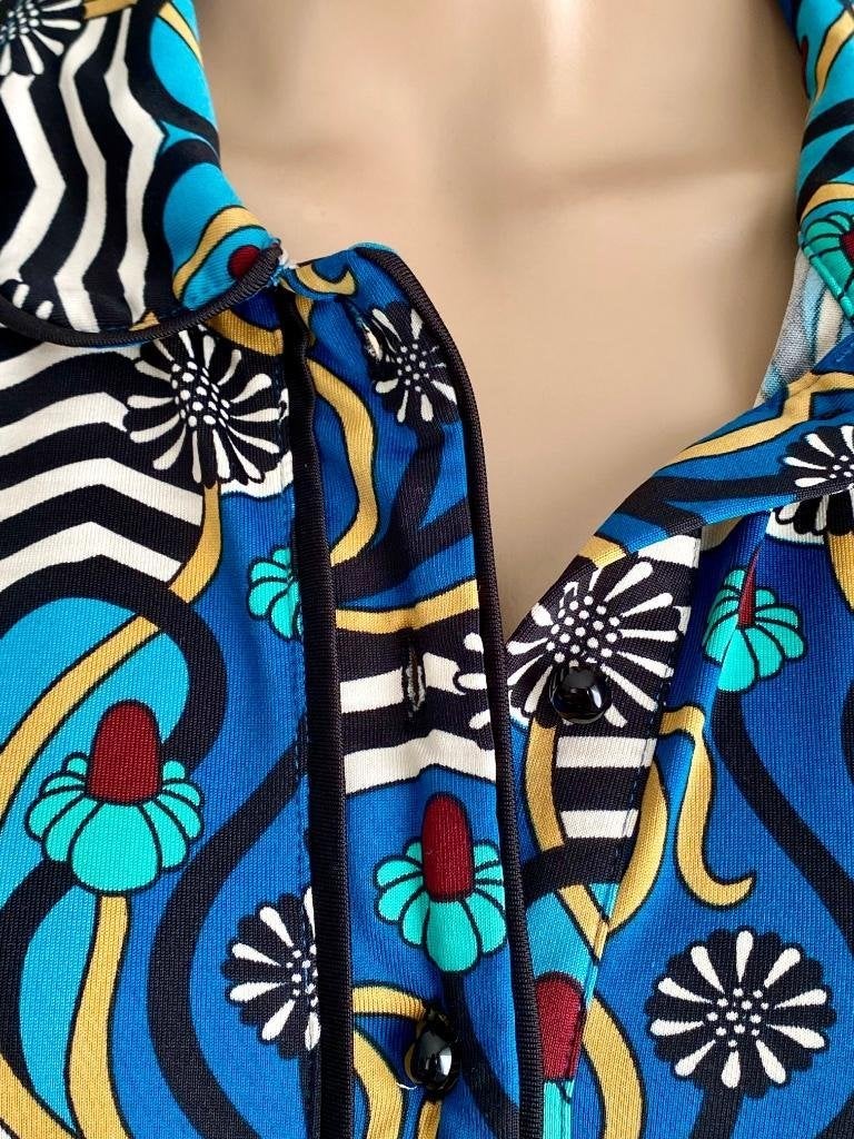 J413 King Louie maat S=36 jurk jurkje blauw/wit/zwart, Kleding | Dames, Jurken, Blauw, Ophalen of Verzenden, Zo goed als nieuw
