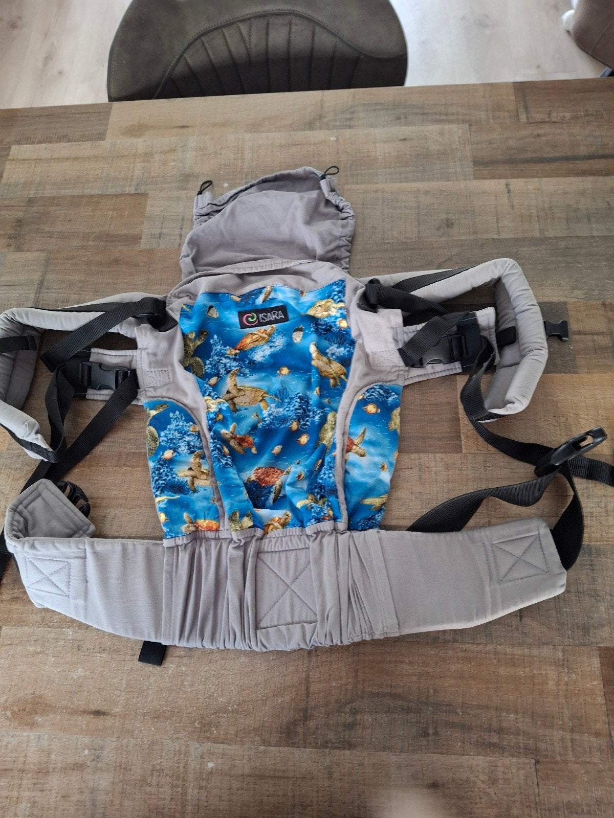 ISARA Draagzak met Schildpadprint - Ergonomisch, Kinderen en Baby's, Babydragers en Draagdoeken, Overige merken, Ophalen of Verzenden