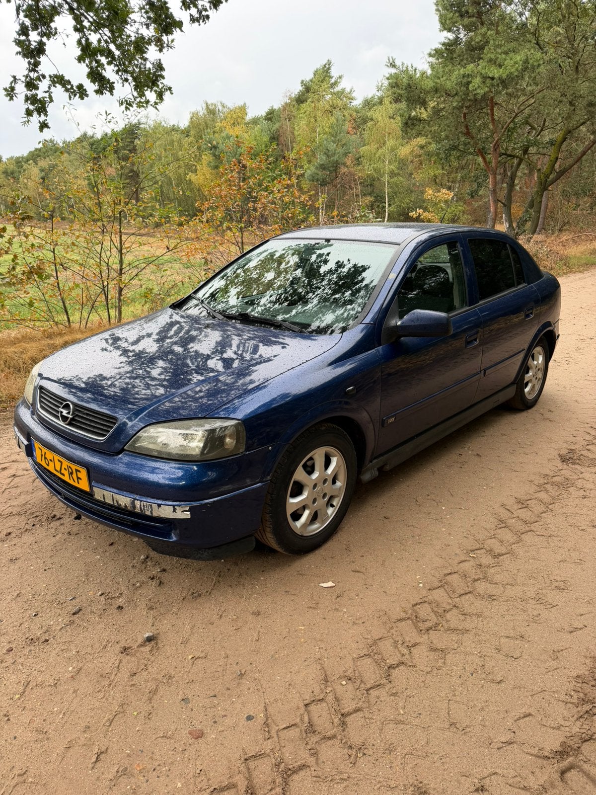 Opel Astra 1.6 16V 5D 2003 Blauw, Voorwielaandrijving, Stof, 4 cilinders, Blauw