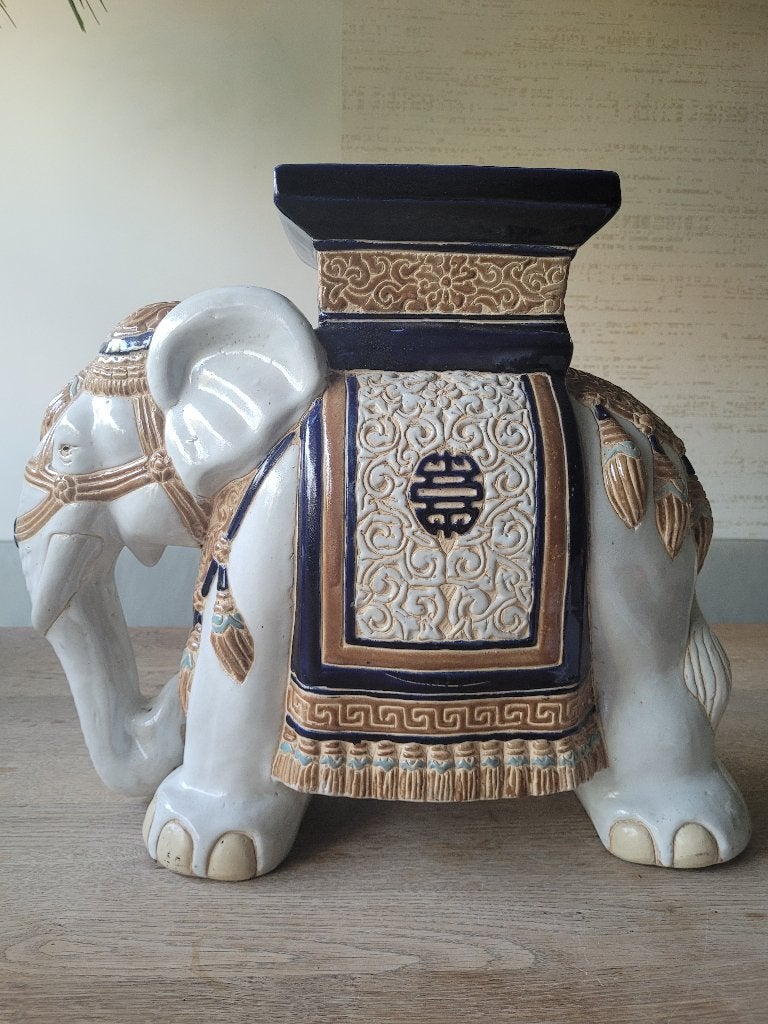 Vintage keramieken olifant Boho classic, Ophalen