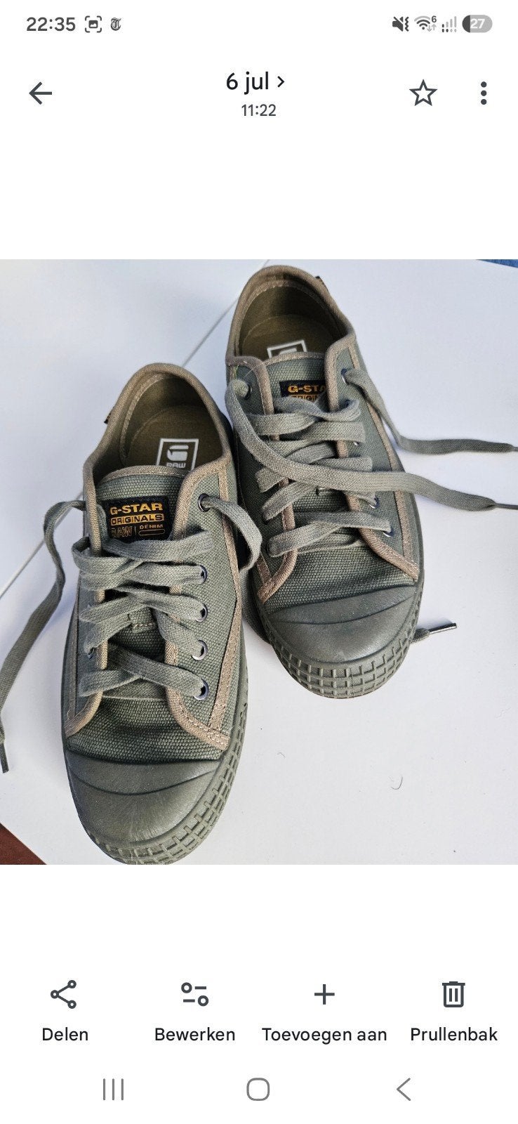 G Star schoenen mt .37, Ophalen, G Star, Groen, Sneakers of Gympen
