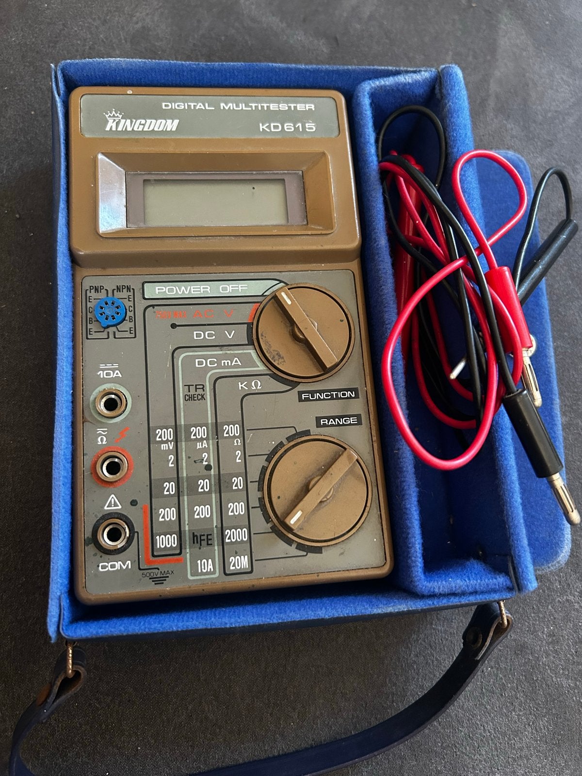 Vintage Kingdom KD615 Digitale Multimeter met Hoes, Ophalen of Verzenden, Gebruikt, Multimeter