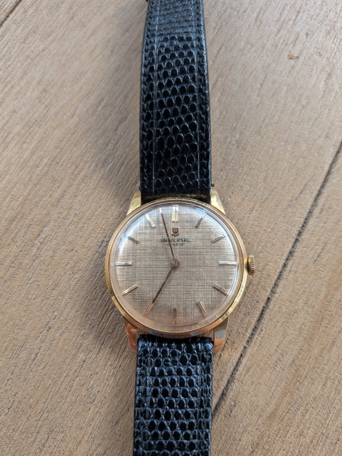 Vintage Universal Genève Polshorloge - 18 Karaat Goud, Overige merken, Met bandje, Polshorloge, 1930 tot 1960