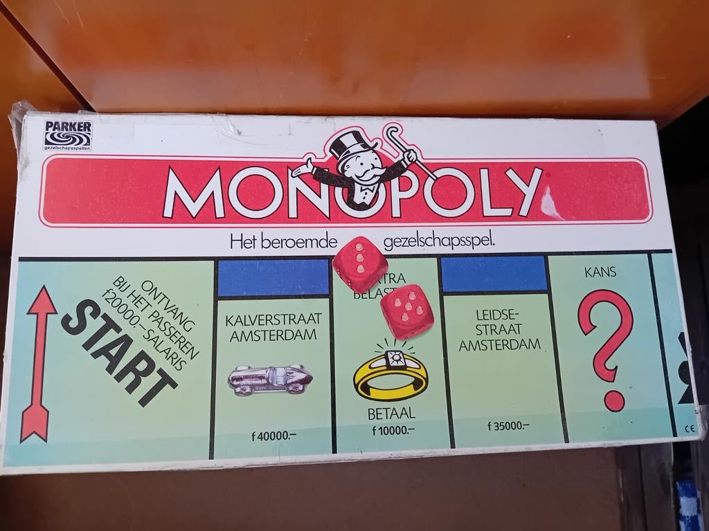 Monopoly: Het beroemde gezelschapsspel (Vintage), Vijf spelers of meer, Ophalen of Verzenden, Gebruikt, Parker