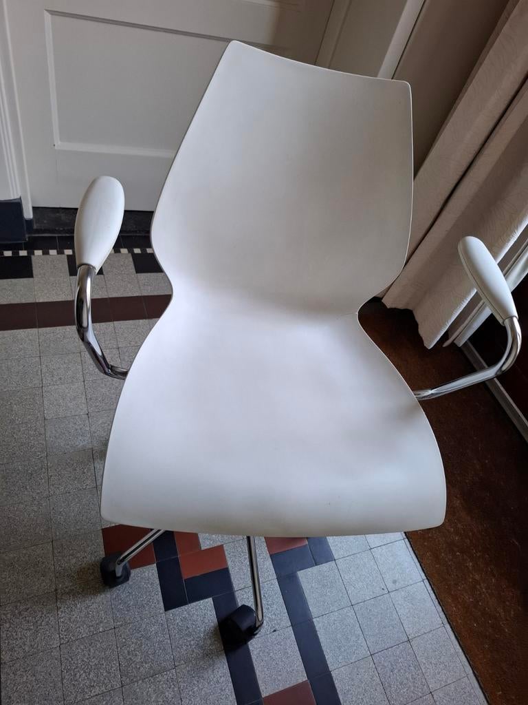 Kartell Maui onderstel bureaustoel, Huis en Inrichting, Ophalen, Gebruikt, Wit