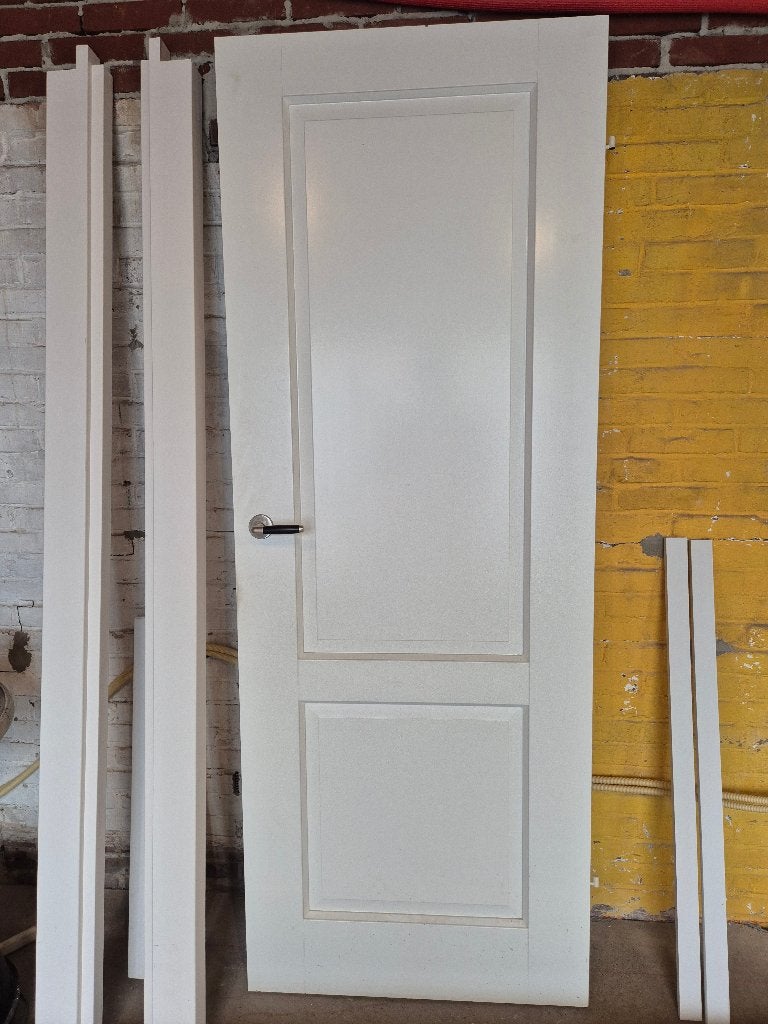 Opdekdeur rechtsdraaiend inclusief kozijn/ frame, Ophalen, Gebruikt, Minder dan 80 cm, Binnendeur