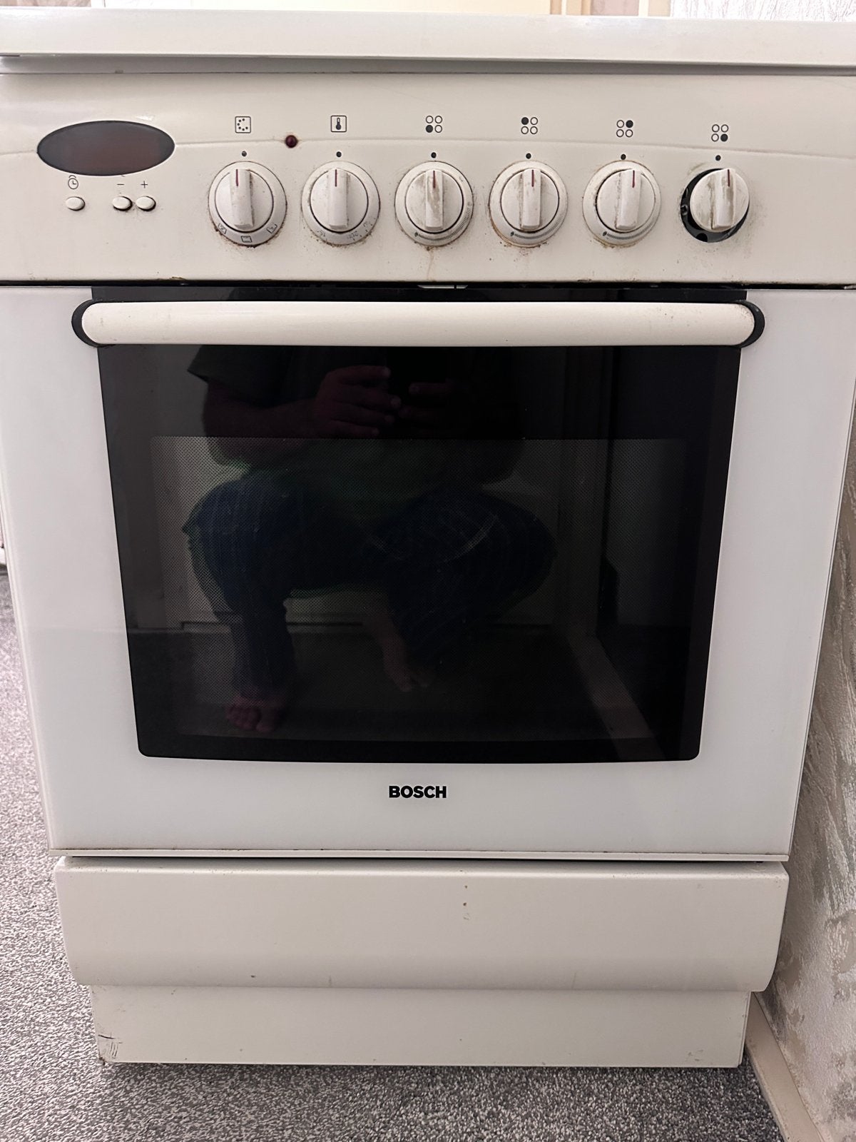 Bosch Vrijstaand Gasfornuis met Oven - Wit, Witgoed en Apparatuur, Gebruikt, Gas, 85 tot 90 cm, 4 kookzones